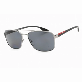 Prada Sport Men's Sunglasses - Full Rim Gunmetal Metal Aviator Frame | PS51US 5AV5Z1