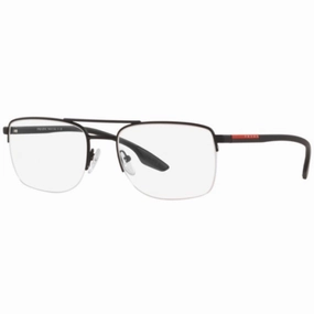 Prada Sport Unisex Eyeglasses - Black Rubber Frame | PRADA SPORT 0PS 51MV DG01O155