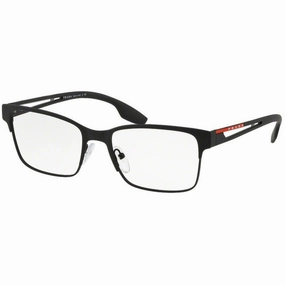 Prada Sport Unisex Eyeglasses - Black Rubber Metal | PRADA SPORT 0PS 55IV DG01O155