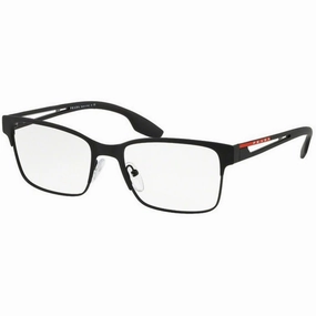 Prada Sport Unisex Eyeglasses - Black Rubber Metal | PRADA SPORT 0PS 55IV DG01O155