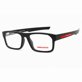 Prada Sport Women's Eyeglasses - Full Rim Black Rubber Plastic Frame | 0PS 08OV DG01O1