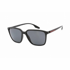 Prada Sport Women's Sunglasses - Black Demi Shiny Rectangular Frame | 0PS06VS 1BO5Z1