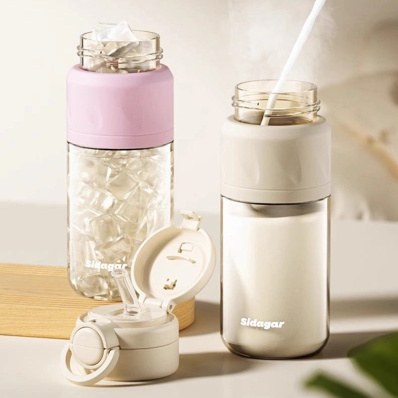 Sidagar Dual-Drink PPSU Water Bottle for Maternity - 600mL BPA-Free, Heat-Resistant, Anti-Spill with Gravity Straw & Dual Modes