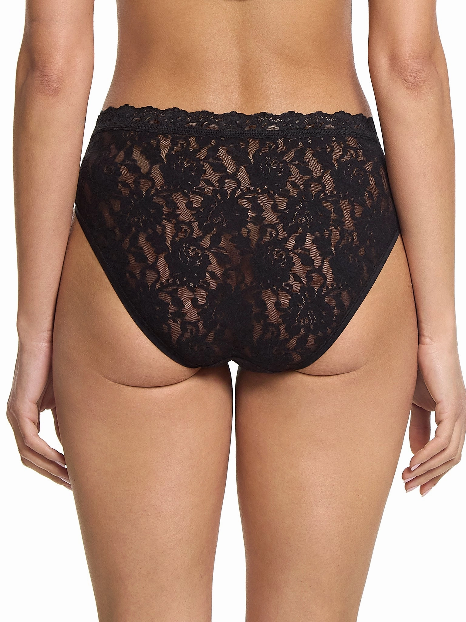 Signature Lace® V-Front High Cut Brief Black