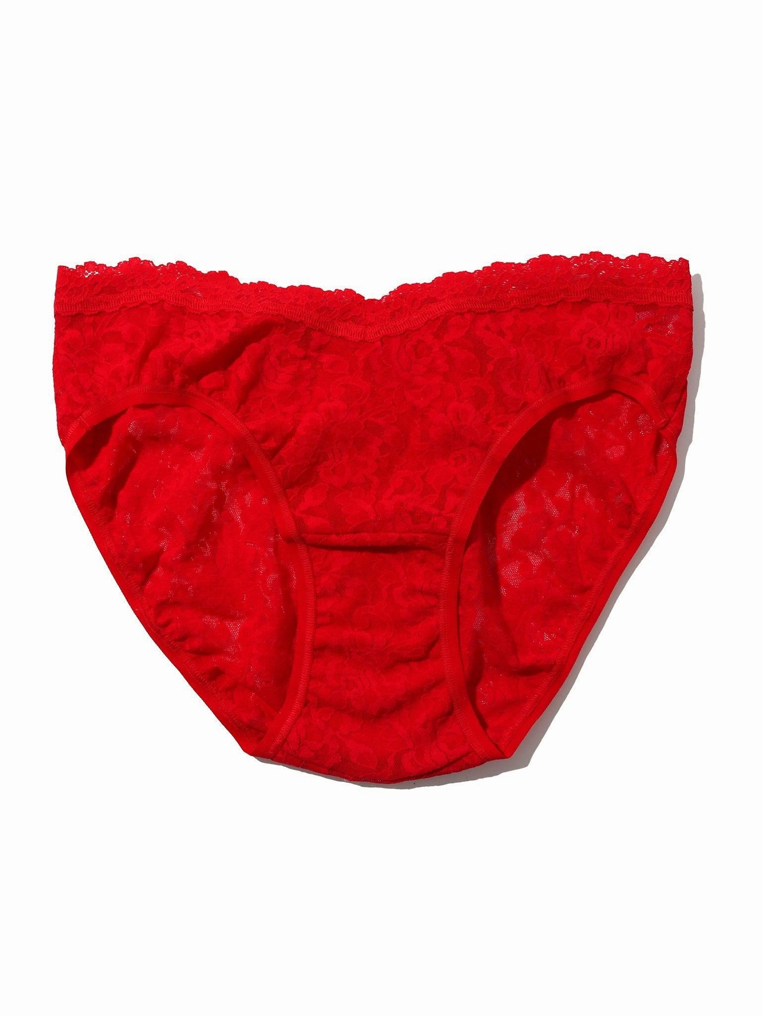 Signature Lace® V-Front High Cut Brief Red Sale