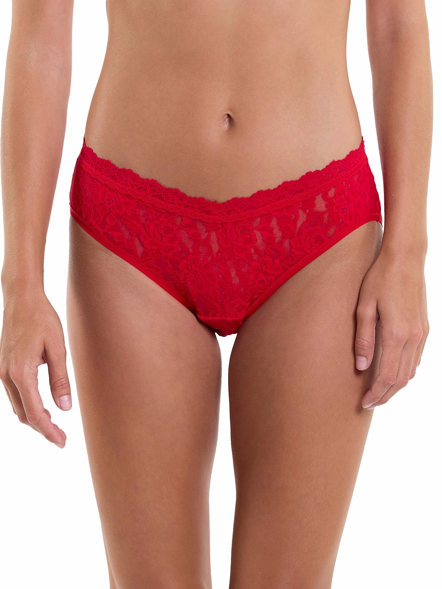Signature Lace® V-Front High Cut Brief Red Sale