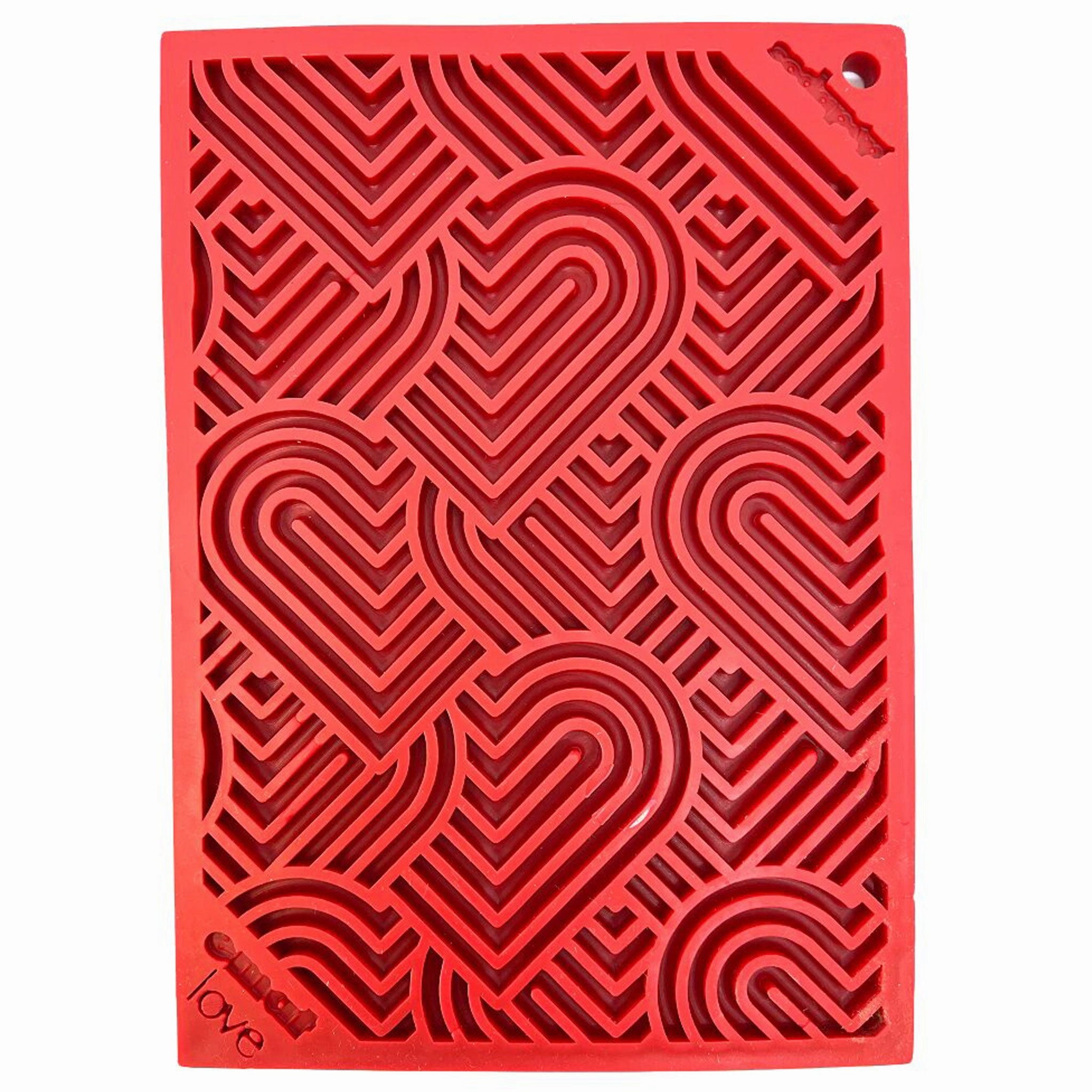 SodaPup Red Hearts Licking Mat - Small