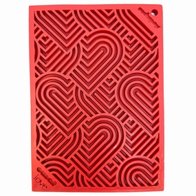 SodaPup Red Hearts Licking Mat - Small