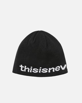 SP-Logo No Cuff Beanie Black