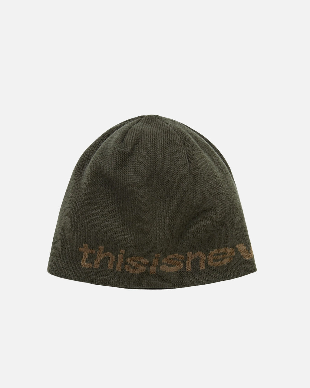 SP-Logo No Cuff Beanie Moss