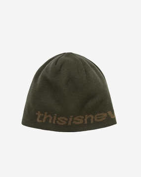 SP-Logo No Cuff Beanie Moss