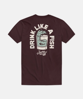 Splash Tee - Oxblood Black