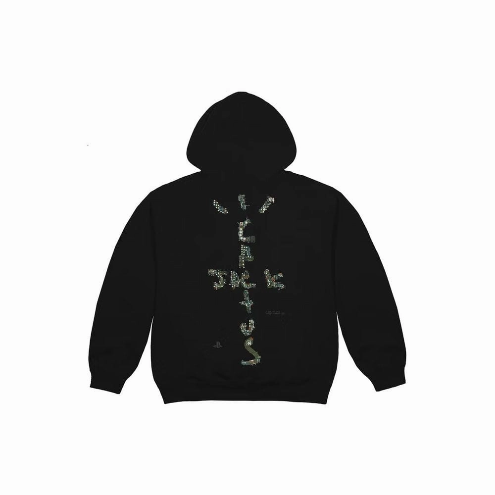 TRAVIS SCOTT X PLAYSTATION MOTHERBOARD II HOODIE BLACK (NEW)