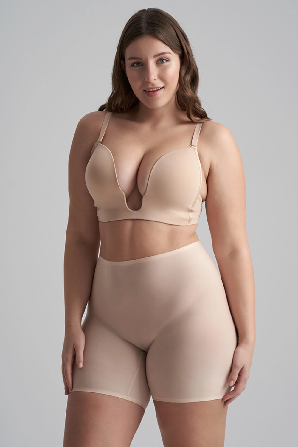 Ultra Plunge Bra in Beige