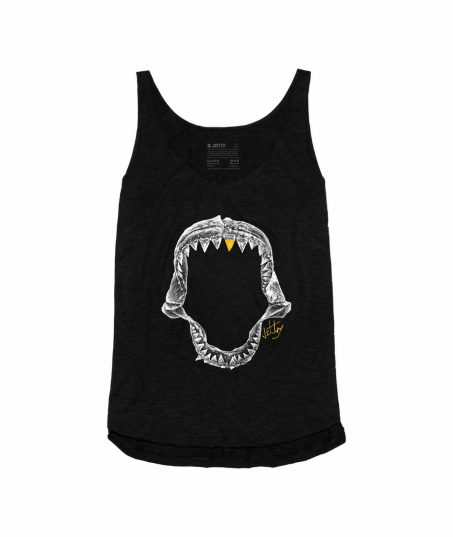 Womens Jaws Tank- Black